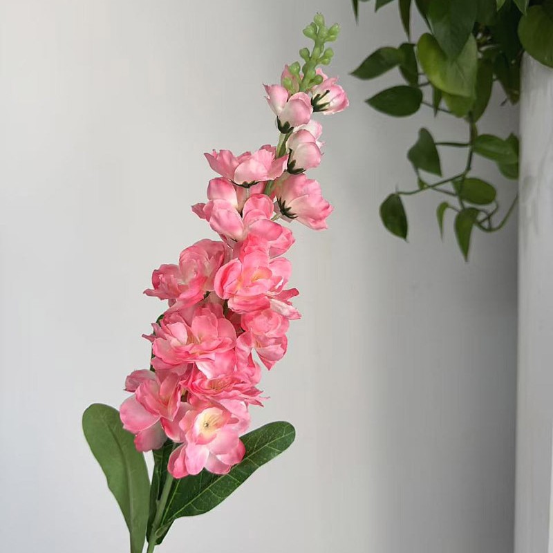 Picture of Simulated Delphinium Wedding Auditorium Decoration Simulated Flower Single Violet Props Large Simulated Flower Delphinium