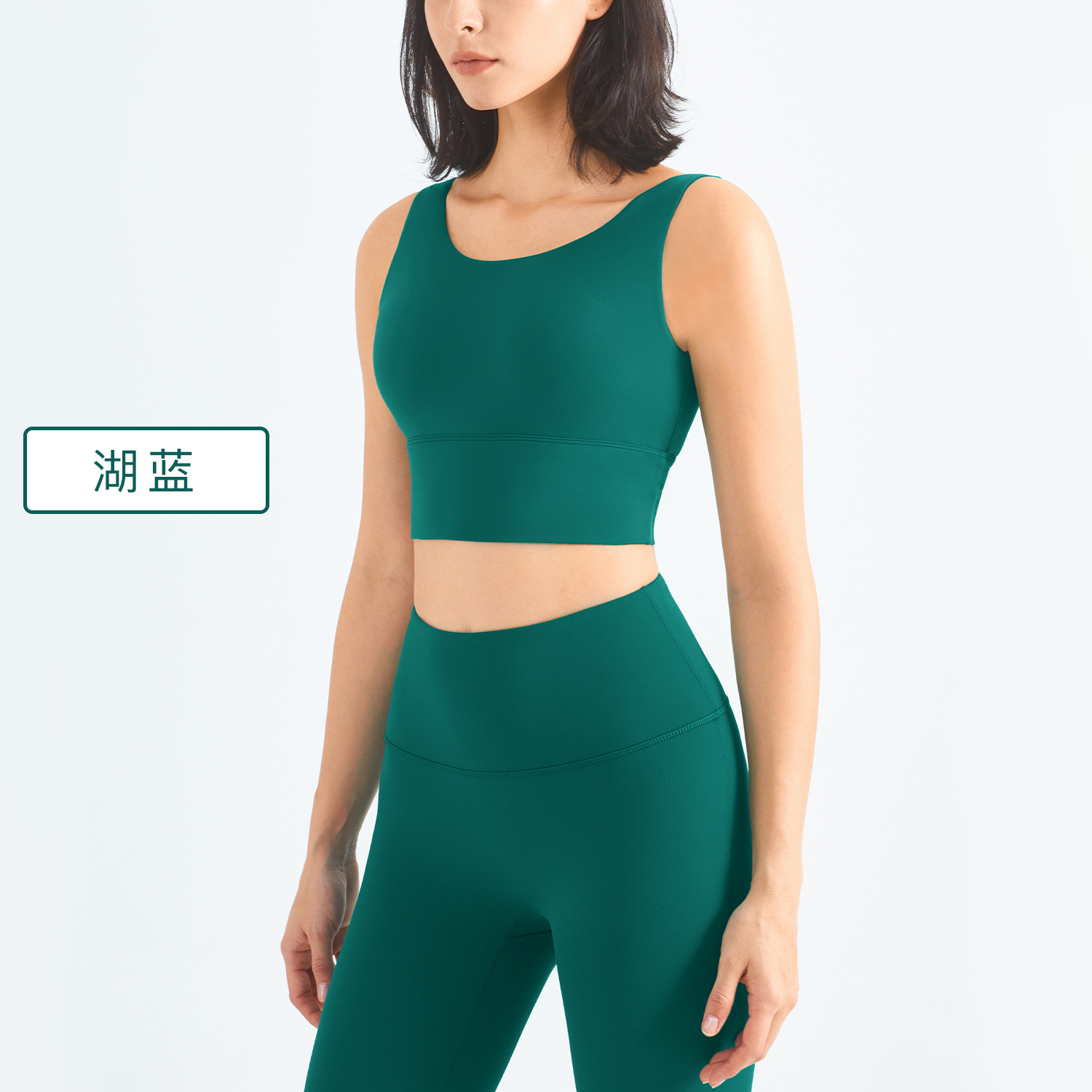 Picture of Huanpan High-Elastic Lycra Yoga Bra with Chest Pad Sling Big Breast Beautiful Back Fitness Pilates Vest Sports Bra