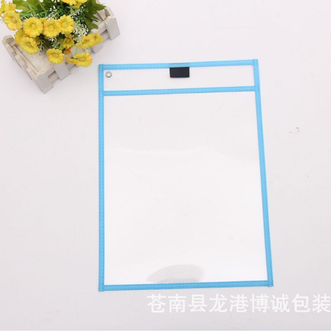 Picture of Factory in stock Early Childhood Education Children Erasable File Bag Sewing PVC Storage Bag A4 Vertical Transparent File Bag