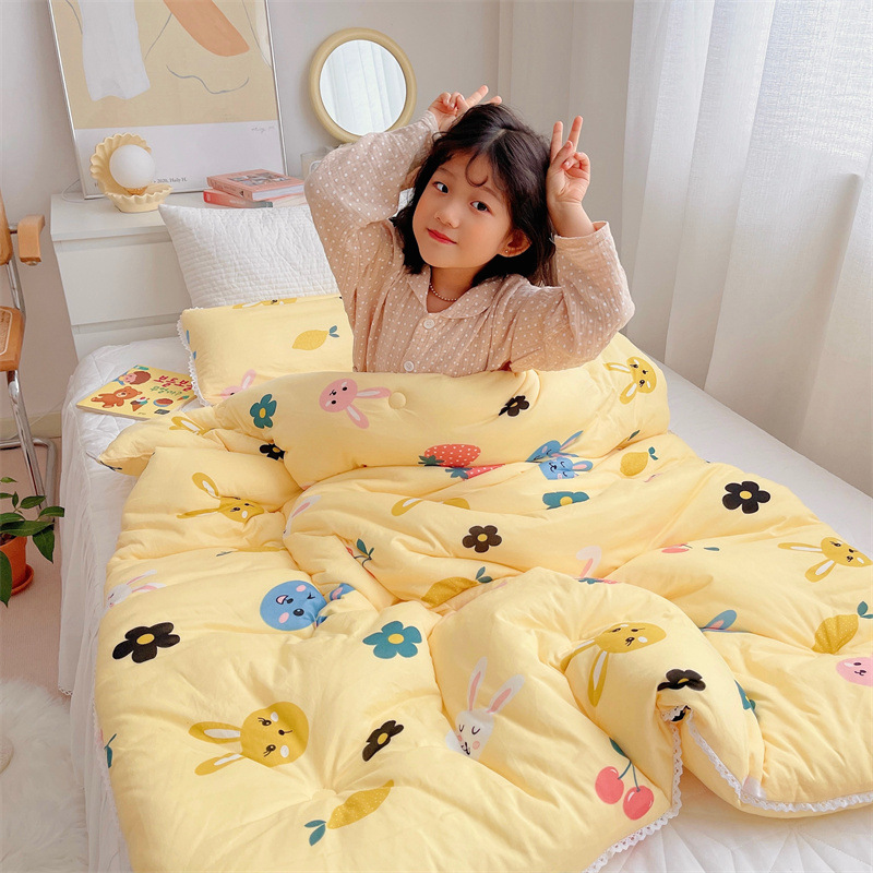 Picture of mikiA Knitted Cotton Soybean Quilt Spring and Autumn Quilt Baby Cotton Children's Quilt Thickened Warm Winter Quilt