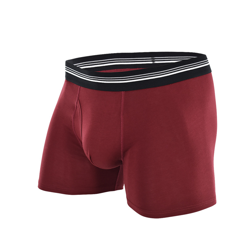 Picture of Pure Cotton Anti-Wear Leg Boxer Briefs American Trendy Underwear Amazon Cross-Border Wholesale Sports Long European and American Underwear for Men