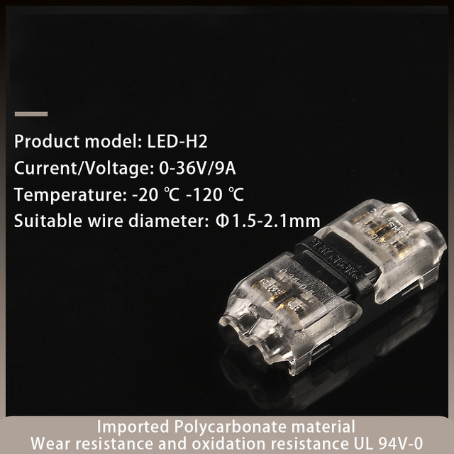 Picture of T-type H-type single and double wire non-stripping straight-through split wire connector non-stripping fast wiring line card line pet press type
