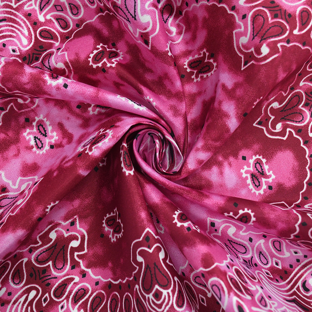 Picture of 54 * 54CM polyester tie-dyed cashew flower square scarf wholesale ameikaji bandana outdoor hip hop street dance headscarf