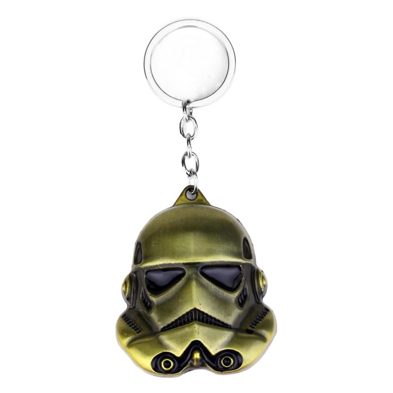 European and American movie accessories Star Wars Star Wars white soldier cartoon mask Keychain Car pendant