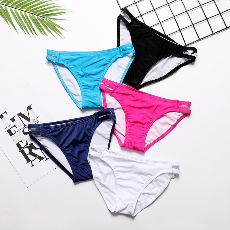 Bikini swimming trunks ladies triangle swimming trunks bikini swimming trunks wholesale plus size multi-color swimming trunks ladies high elastic