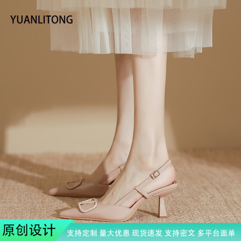 Grape Mom High Heels Women's Stiletto Heel High Style Fashion Shoes Sandals Women's Fashion Huizhou Women's Shoes 2025 Spring and Summer