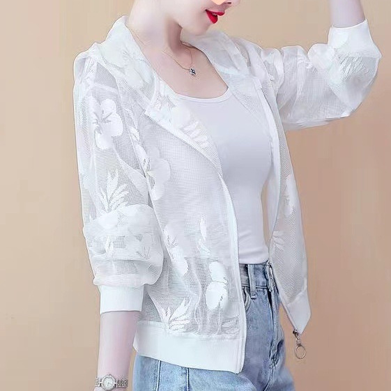 Sun-protective clothing women's summer 2024 new fashion versatile long-sleeved top thin coat versatile cardigan sun-protective clothing