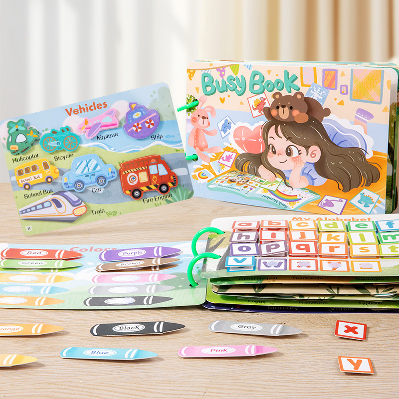 Picture of Cross-border Children's Early Education Enlightenment Quiet Paste Book Toys Handmade Material Bag Educational Toys Baby Sticker Book