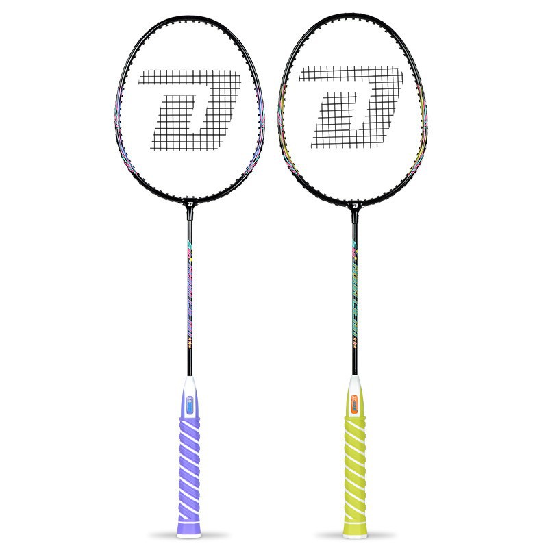 Picture of Red Double Happiness Washable Handle Badminton Racket Student Double Racket Men and Women Adult Family Fitness Training Racket Set