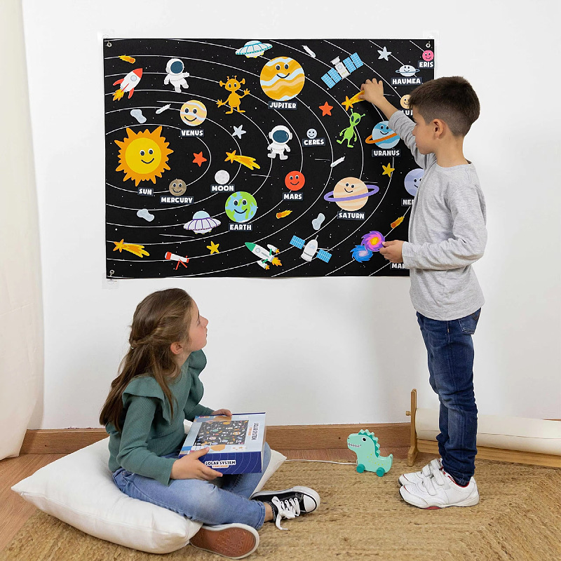 Picture of Amazon cross-border children's early education 3DIY three-dimensional felt game package storyboard learning board printing dinosaur animals