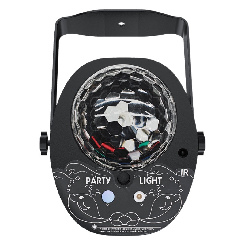 Cross-border hot selling LED three-in-one effect light outdoor stage laser light multi-pattern disco sound-controlled magic ball light