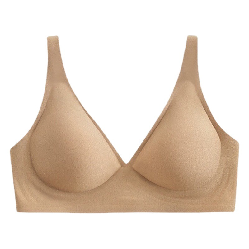 Seamless Jelly Intimates for Women with Small Breasts, Push-Up, Anti-Sagging, Thin, Breast-Retracting, Wire-Free Bra, Soft