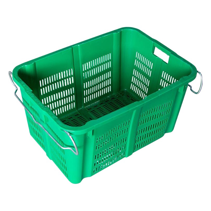 Plastic Basket with Handles for Fruits, Vegetables, Express Delivery, Logistics, Clothing Storage, and Heavy-Duty Turnover Basket