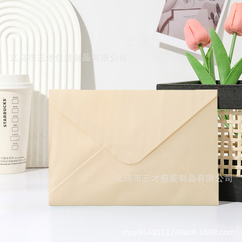 Picture of In stock wholesale solid color European color double adhesive paper Western envelope Kraft paper black Kali seal cross-border Amazon