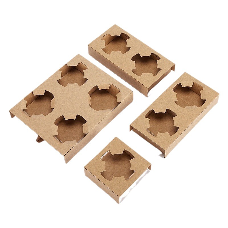 Takeaway Coffee and Milk Tea Cup Holders, Disposable Single Cup, Double Cup, Heightened Four-Cup Holder, Coffee and Milk Tea Cup Holder, Wholesale in Stock