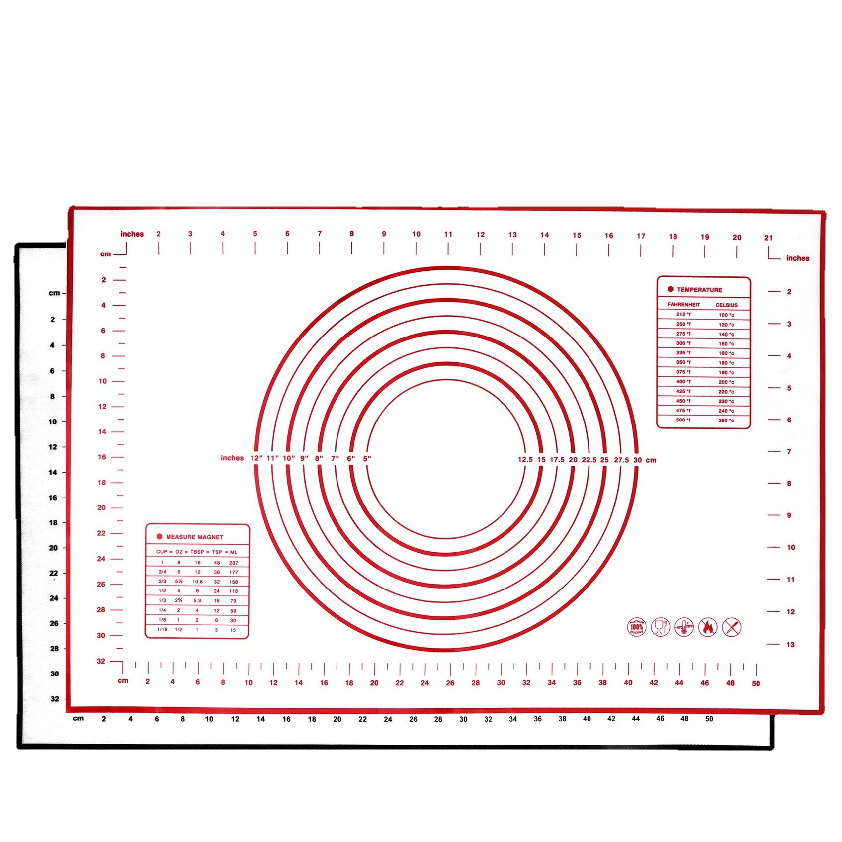 Picture of Amazon best selling non-slip rolling surface and surface board pad baking tools 60*40 platinum silicone pad kneading pad