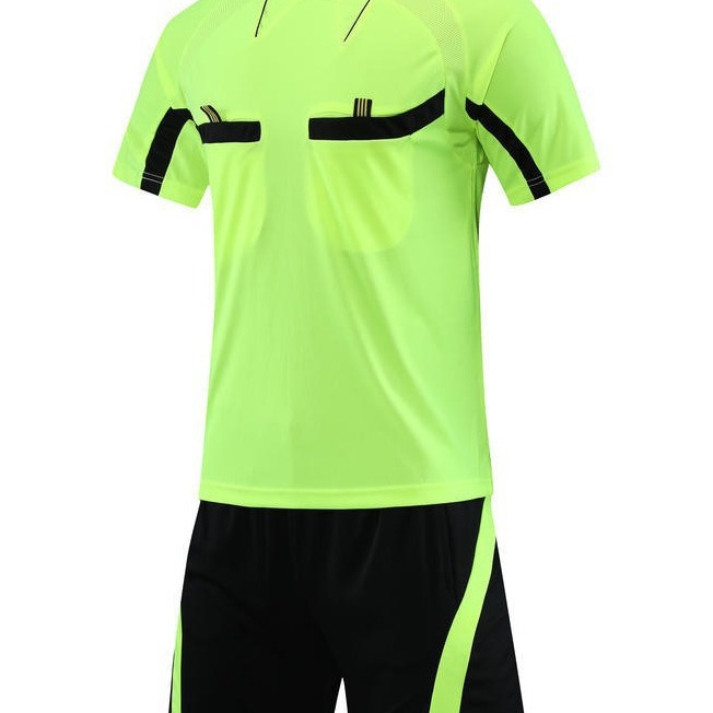 Football Referee Uniform Suit Spring and Summer Football Uniform Team Game Training Team Uniform Game Adult Jersey Comfortable Cross-Border