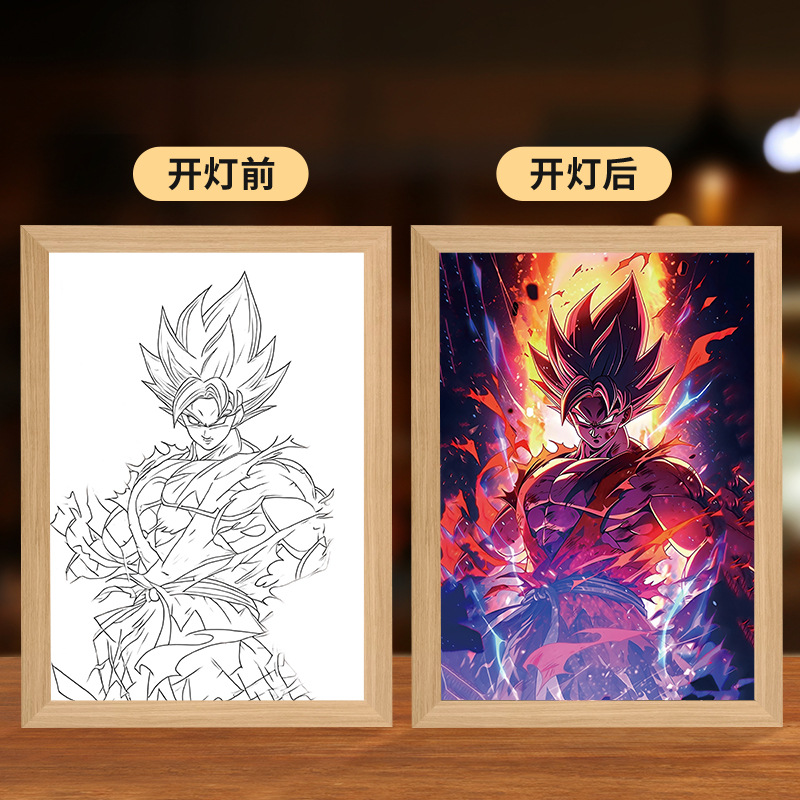Picture of Carefully Selected Dragon Ball Carrot Goku Lighting Painting Vegeta Super Saiyan Creative Atmosphere Light Ornaments