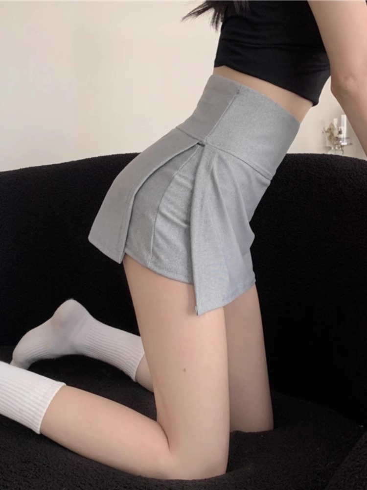 Side Split Yoga Culottes Women's Autumn 2024 New Anti-running Light Slimming Sheath Skirt A- shaped Sports Skirt