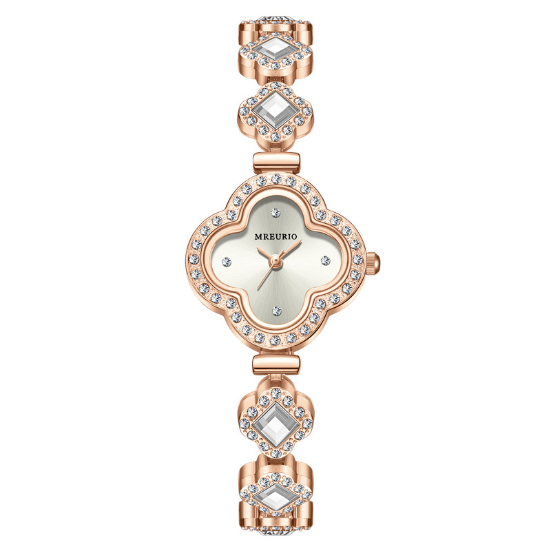Picture of Live Hot Hot Hot Fashion Four-leaf Clover Bracelet Quartz Watch Emerald Women's Watch Women's Watch Factory Wholesale