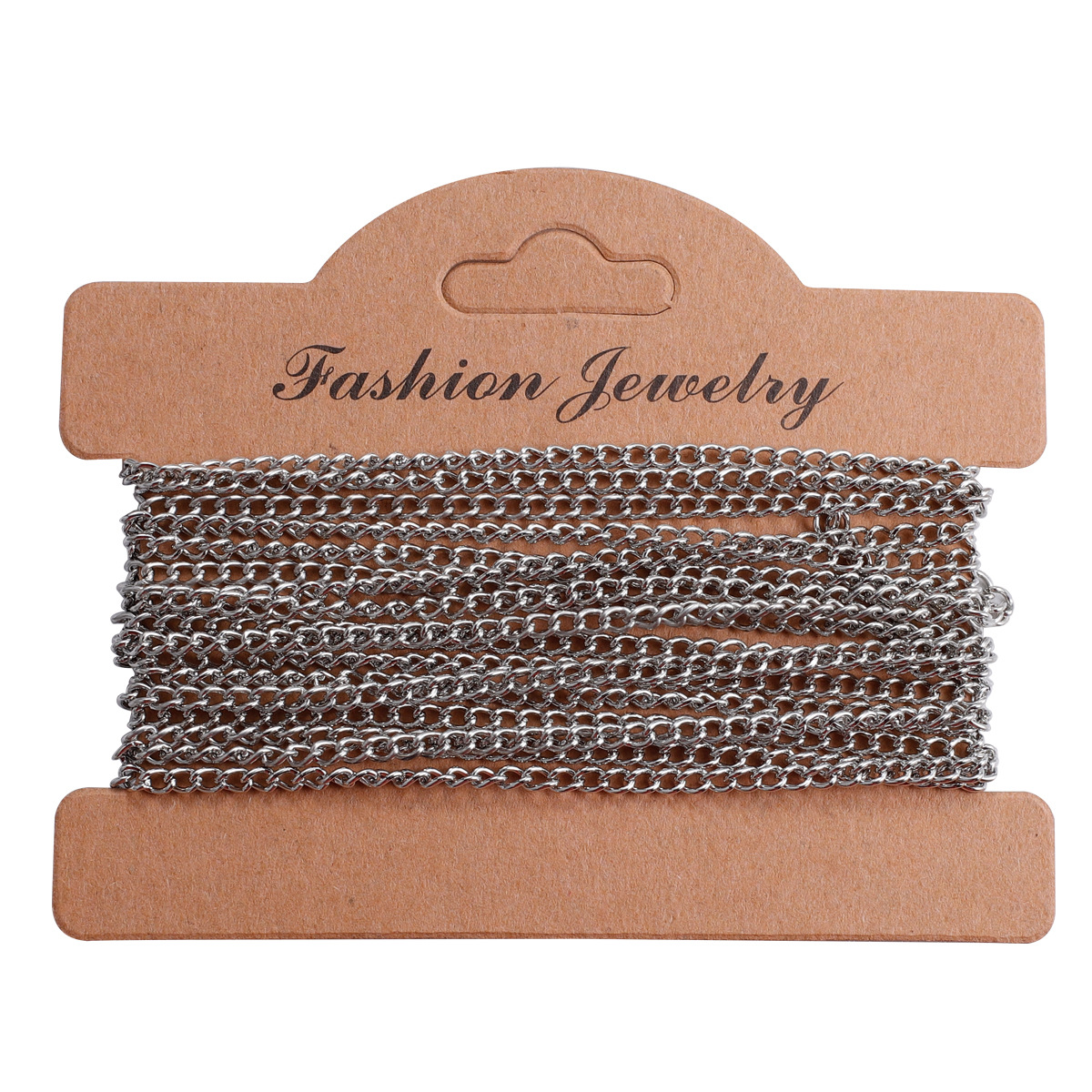 Picture of 2.5mm 3.5mm flat secret chain Handmade DIY jewelry necklace bracelet 3 M chain iron plated 9 colors optional