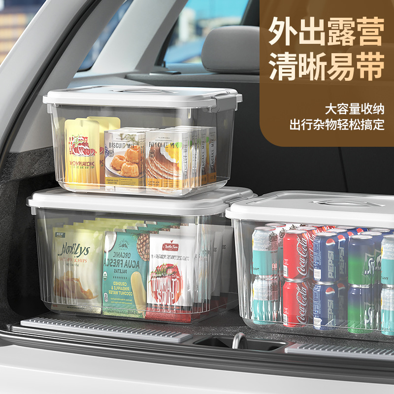 Picture of Transparent Storage Box Plastic Box with Lid Satchel Storage Box Large and Small Clothing Storage Box Organizer Box with Lid