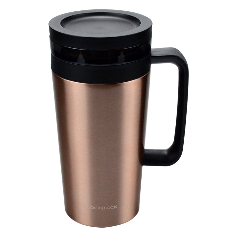 LeKuco Thermos Cup Office Stainless Steel Mug Large Capacity Tea Cup Portable Tea Separation Coffee Cup Gift