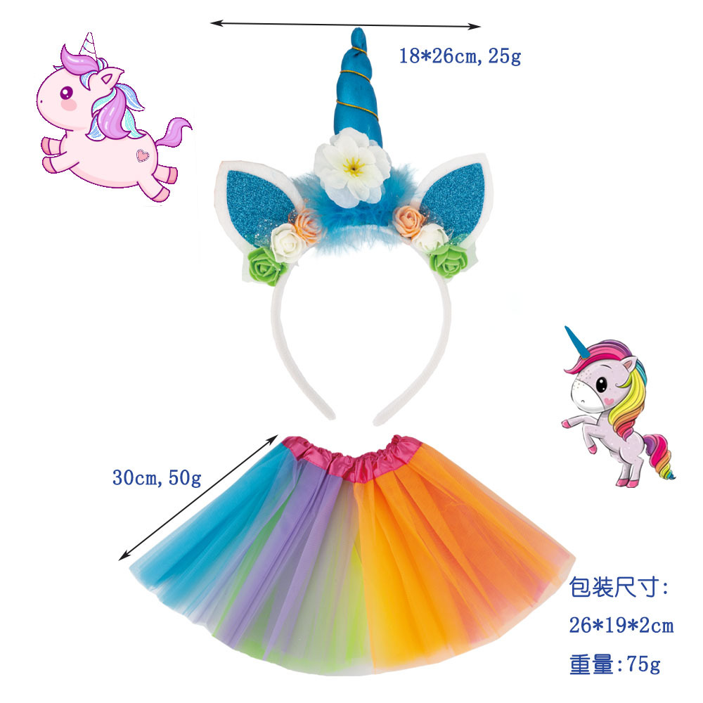 Picture of Halloween cross-border new unicorn hairband children holiday party headdress baby birthday gift hair accessories wholesale