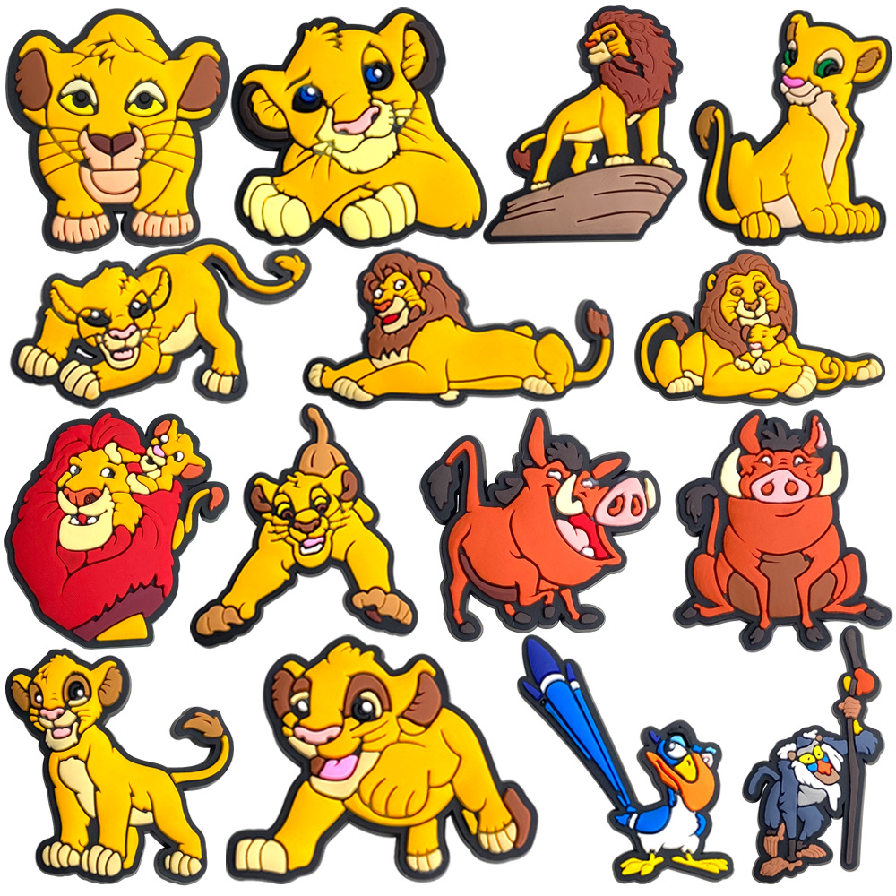 Lion King Series Hole Shoes Shoes Flower Accessories Hole Shoes Diy Accessories PVC Drop Plastic Shoe Buckle