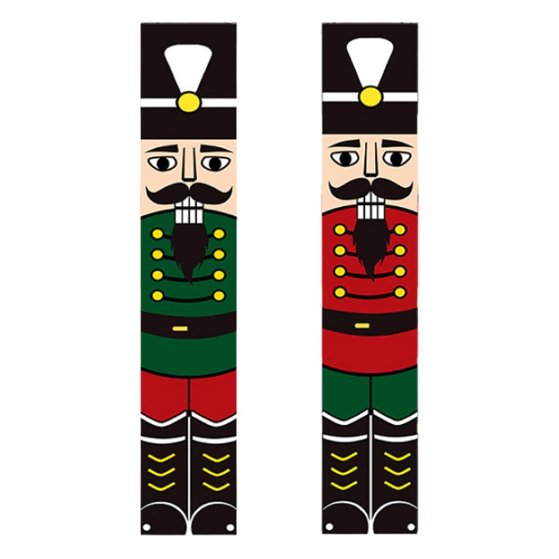 Cross-border Christmas Knight Gate Flag Celebrates Christmas Nutcracker Soldier Background Decorative Canyon Gate