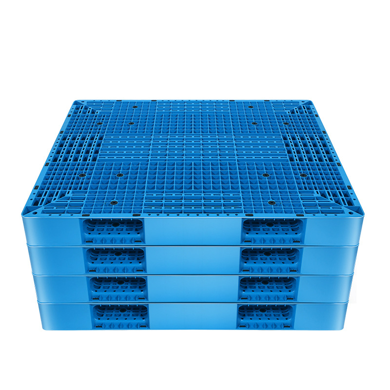 Picture of In stock mesh double-sided plastic pallet forklift heavy-duty plastic card board logistics cargo stacking plastic base board manufacturer