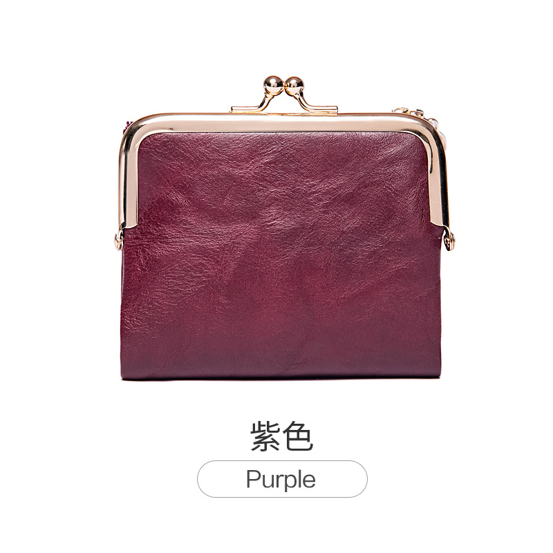 Picture of Phase Printed Leather Short Wallet for Women 2024 New Clip Coin Purse Retro Multi-Functional Foldableing Wallet Card Bag for Women