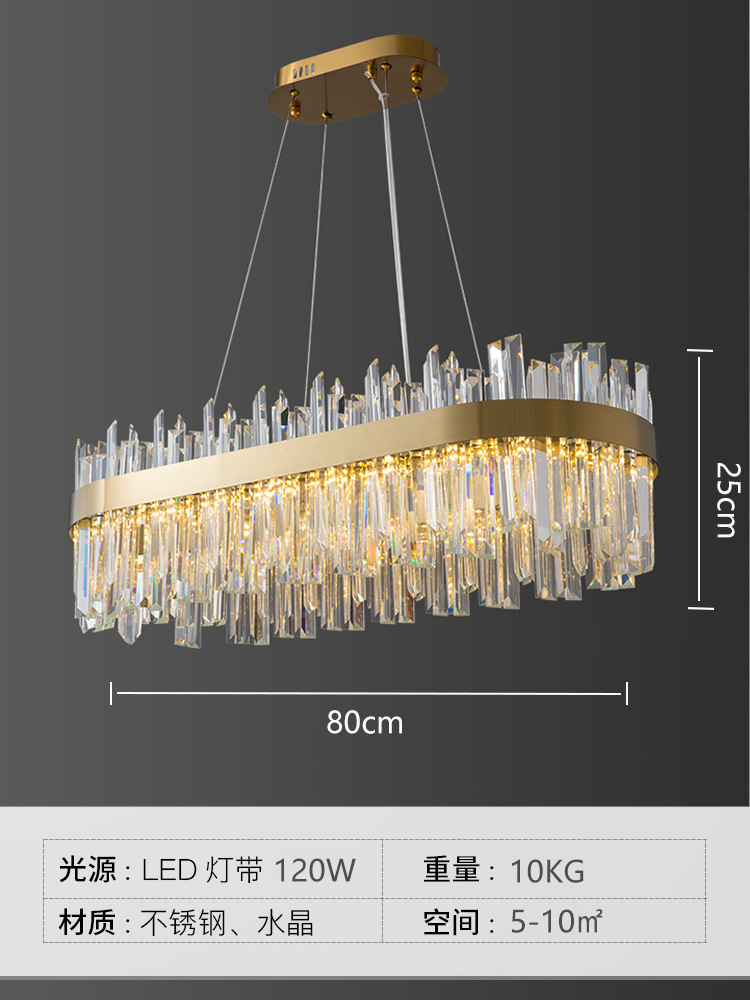 Picture of Advanced European Style Light Luxury Living Room Lobby Crystal Chandelier Light Light Luxury Simple High-end Atmospheric Master Bedroom Modern Lamps