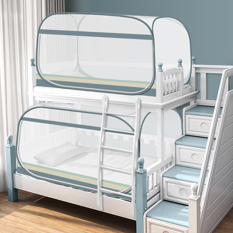 Picture of Yurt mosquito net installation-free cross-border household dormitory foldable zipper dustproof bottomless manufacturers a generation of hair