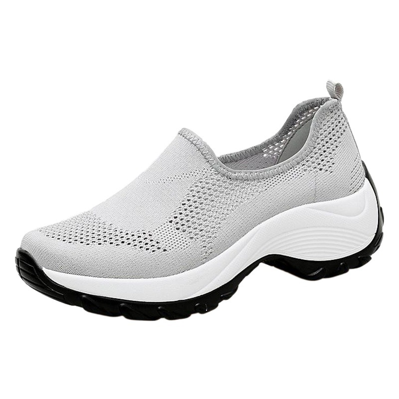 Thick-soled Slip-on Rocking Shoes Breathable Shoes Hiking Outdoor Climbing Women's Shoes Quick-drying Mesh Sneakers
