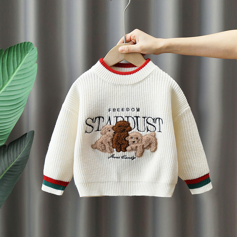 Picture of 4735 Boys' Autumn and Winter Sweaters Children's Thickened Pullover Tops Children's Winter Cartoon Sweaters 2025 Trend