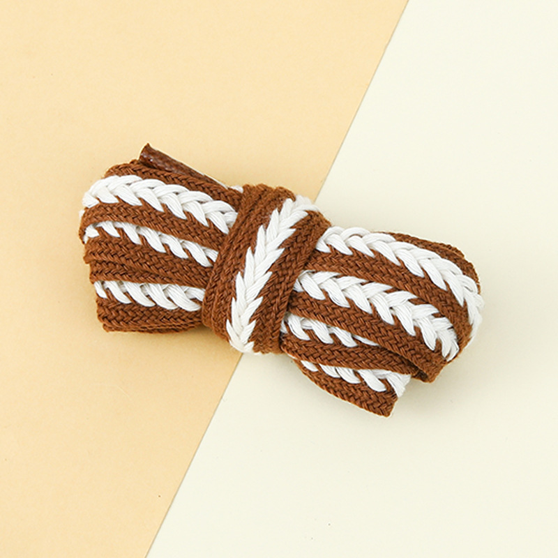 Picture of Marshmallow Two-Color Wheat Ear Shoelaces 1.5cm Casual Shoes Sneakers Twist Woven Cotton Shoelaces Ready for Cross-Border Wholesale
