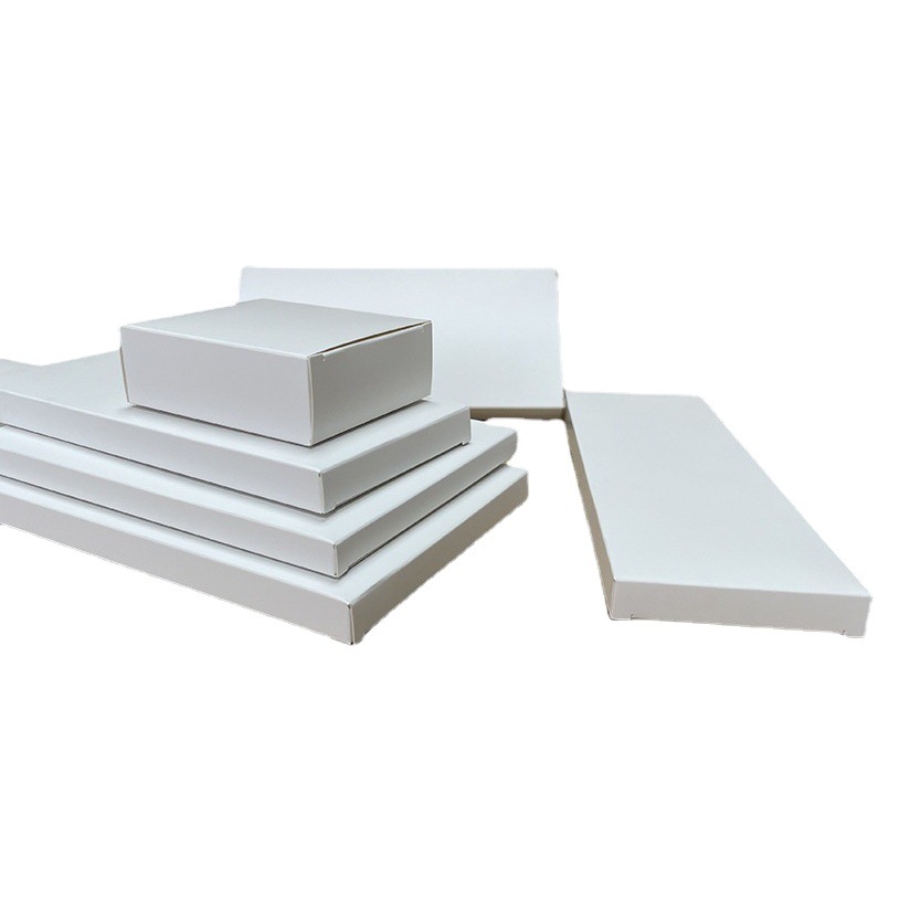 White Cardboard Box for Socks in Stock, White Flat Box, Colored Box Packaging Box, Double Insert Ultra-Thin Cardboard Box, Customizable