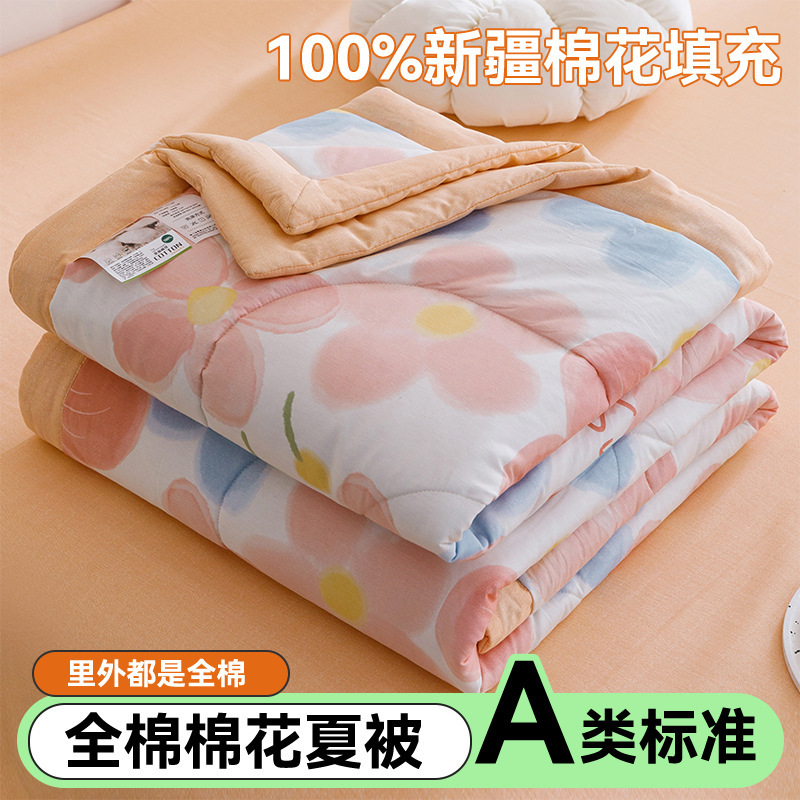 Picture of Class A cotton printed cotton summer quilt cotton washable air conditioner quilt Xinjiang cotton quilt core single double gift quilt