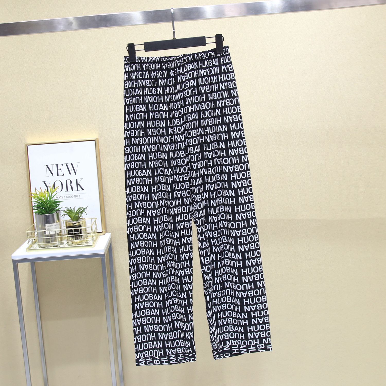 Picture of Pajama Pants Men's Summer Cotton Silk Thin Large Size Middle-Aged and Elderly Home Trousers Artificial Cotton Manufacturer Home Air-Conditioned Pants