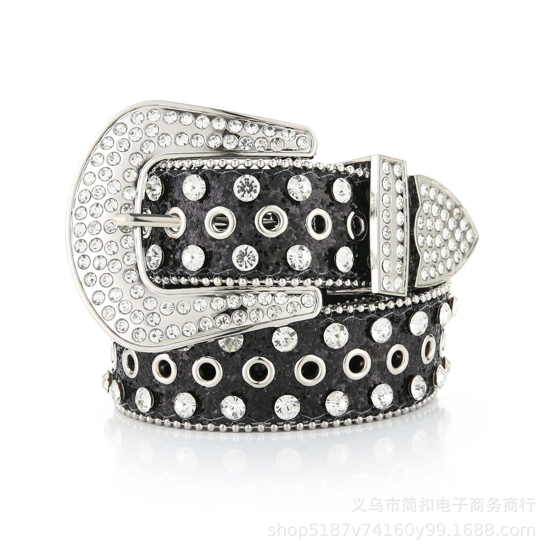 New belt wholesale ladies rhinestone wide belt rhinestone inlay decoration fashion Joker jeans street pants belt