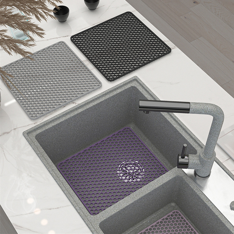 Picture of Amazon Hot Cross-border Hot Supply Silicone Sink Drain Hollow Kitchen Filter Splash-proof Mat