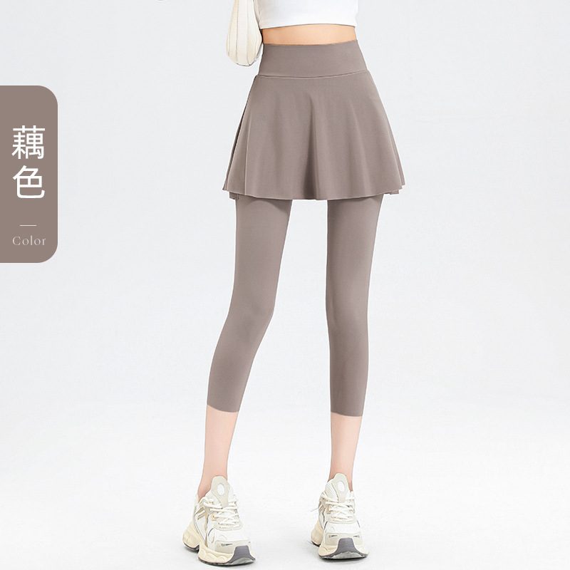 Picture of Sports Skirt Women's Summer Thin Fitness Slim-fit Running Anti-running Light Loose High Waist Slim-fit Yoga Cropped Skirt