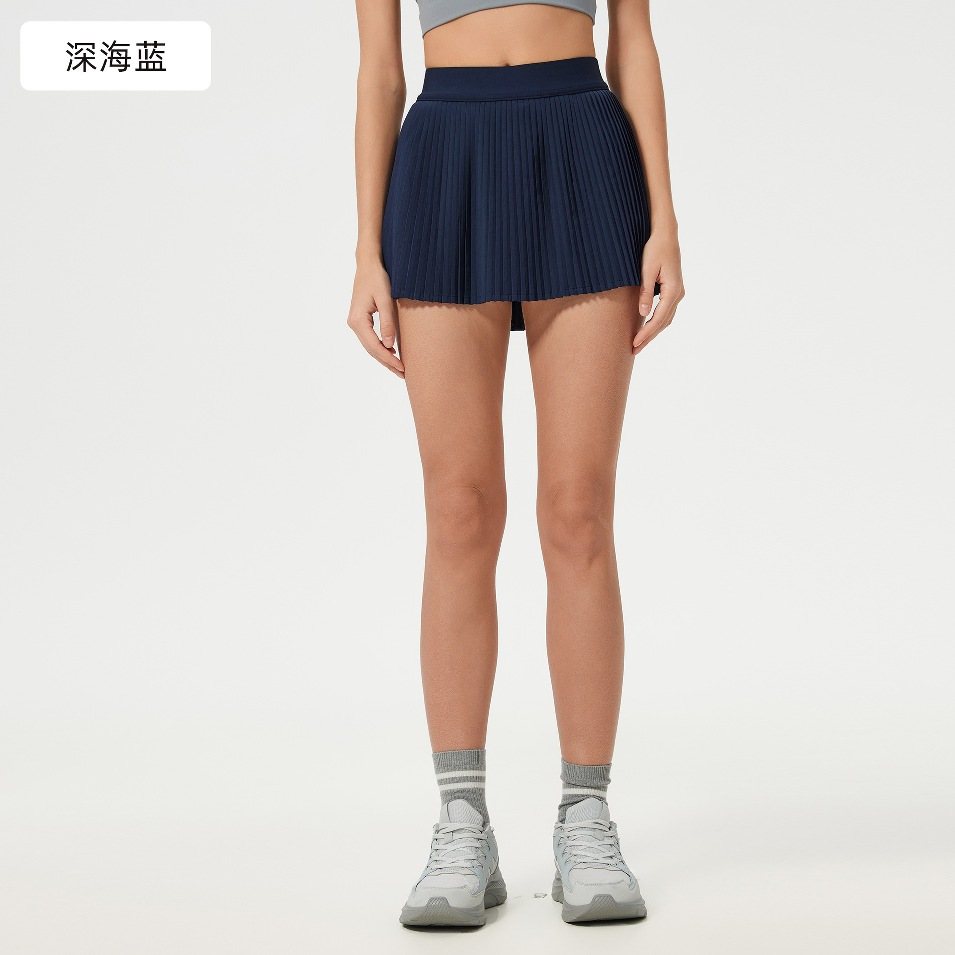 Picture of Ice Breathable Outdoor Sports Skirt Women's Belt Lining Anti-running Tennis Skirt Yoga Fitness Skirt D25008