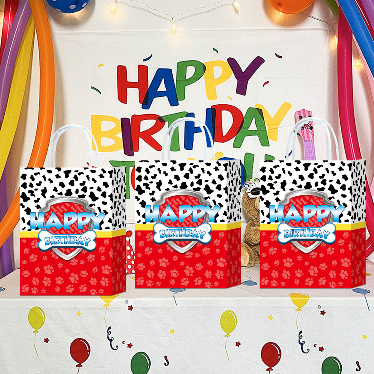 New Amazon Temu Popular Happy Birthday Kraft Paper Bag Handbag Gift Bag Birthday Preferred Gift
