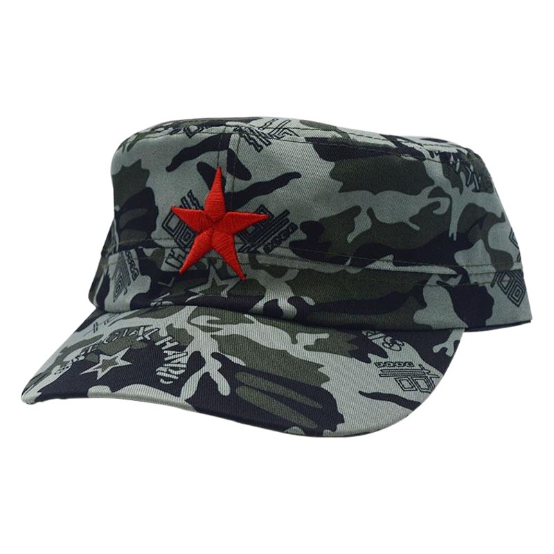 Camouflage cap children's adult camouflage five-pointed star military training cap spring and summer baby hat flat-top baseball sun hat