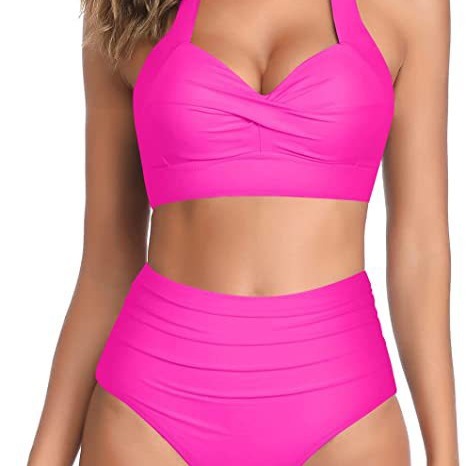 Amazon AliExpress Cross-border European and American Women's Split Bow Bikini Seaside Holiday Swimwear