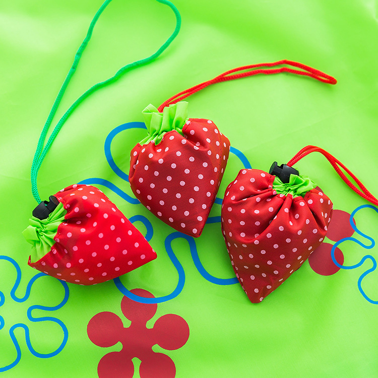 Picture of Creative Foldable Strawberry Bag Household Portable Polyester Shopping Bag Printable Advertising logo