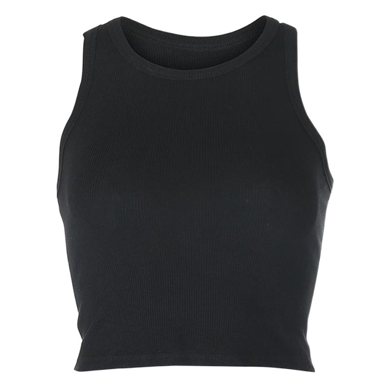 Wholesale foreign trade new solid color stretch slim sports leisure vest women wear bottoming chest small vest small back