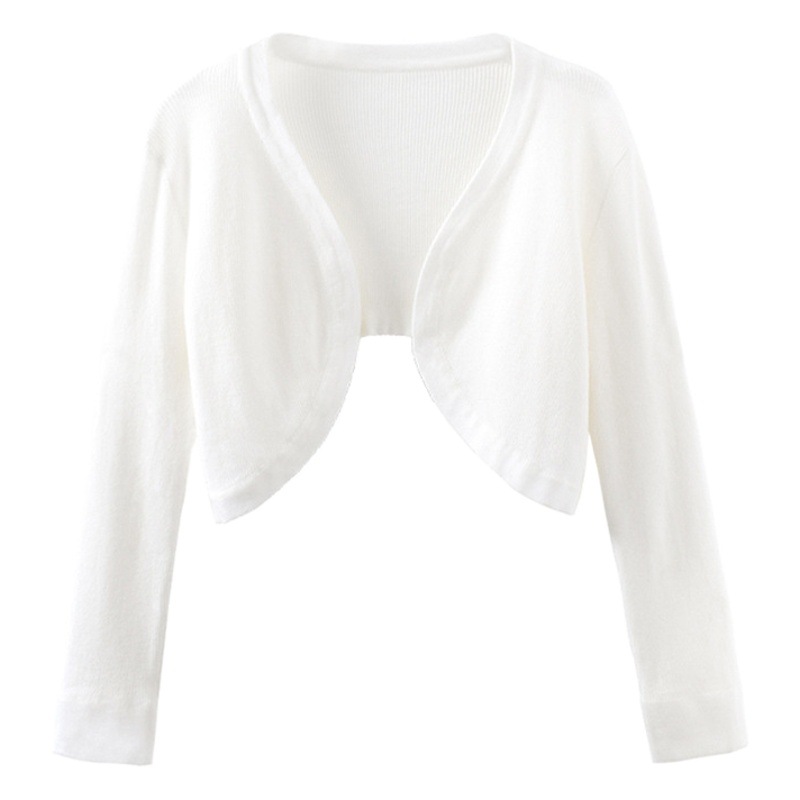 Design Sense Niche Cardigan Women's Summer Sunscreen Waistcoat Short Shawl Knitted Ice Silk Blouse Thin Outer Top